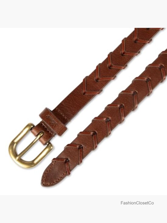 Fully Adjustable Skinny Braided Genuine Leather Casual Belt main image 7